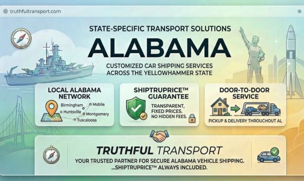 Vehicle being transported in Alabama by Truthful Transport™