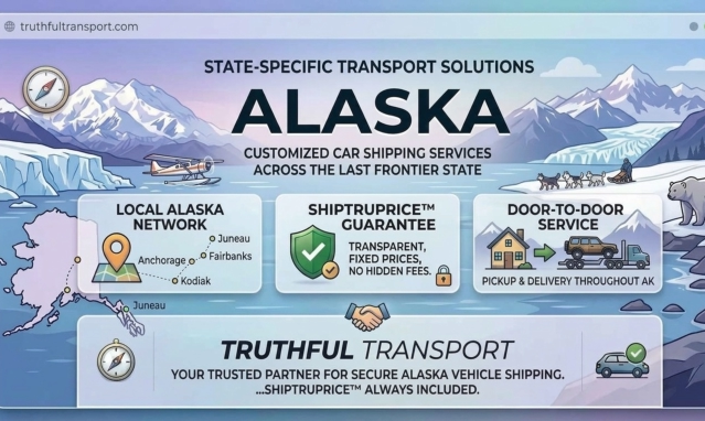 Vehicle being transported in Alaska by Truthful Transport™