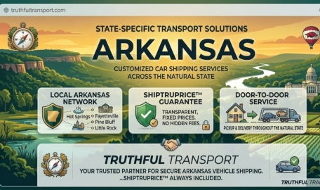 Vehicle being transported in Arkansas by Truthful Transport™